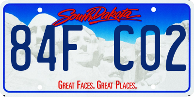 SD license plate 84FC02