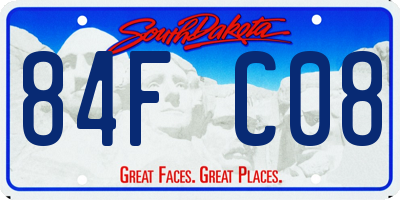 SD license plate 84FC08