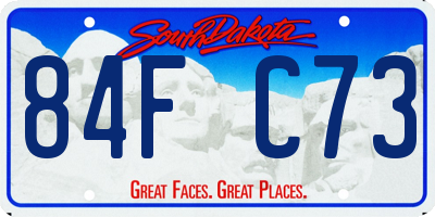 SD license plate 84FC73
