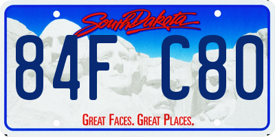 SD license plate 84FC80