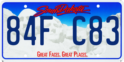 SD license plate 84FC83