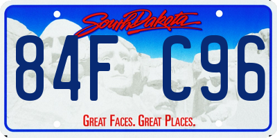 SD license plate 84FC96