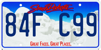 SD license plate 84FC99