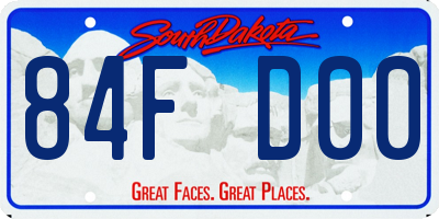 SD license plate 84FD00