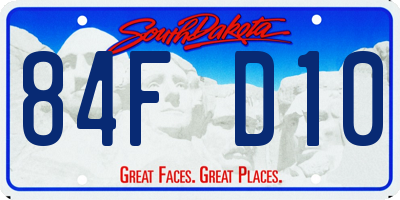 SD license plate 84FD10
