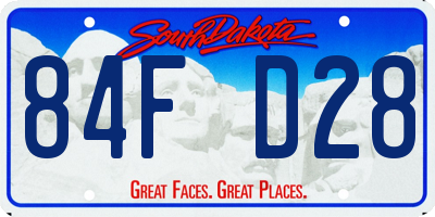 SD license plate 84FD28