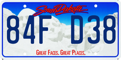 SD license plate 84FD38