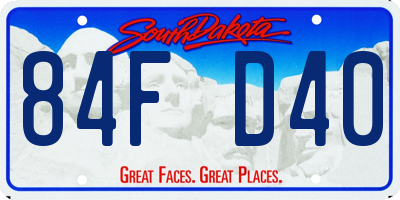 SD license plate 84FD40