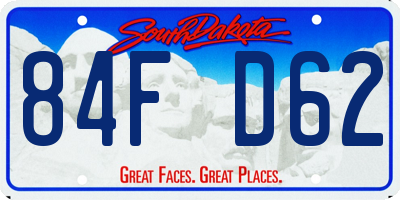 SD license plate 84FD62