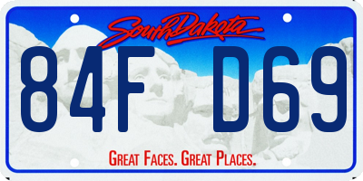 SD license plate 84FD69