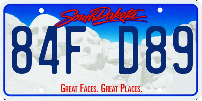 SD license plate 84FD89
