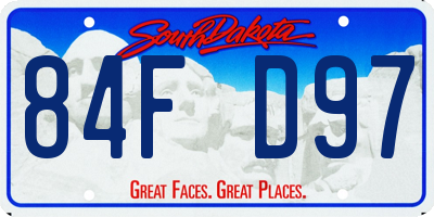 SD license plate 84FD97