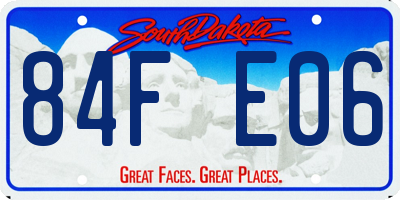 SD license plate 84FE06