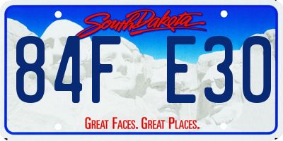 SD license plate 84FE30