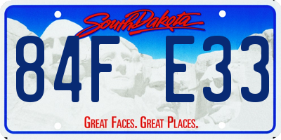 SD license plate 84FE33