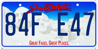 SD license plate 84FE47