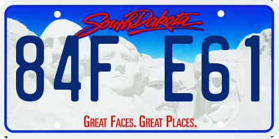 SD license plate 84FE61
