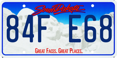 SD license plate 84FE68