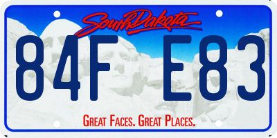 SD license plate 84FE83