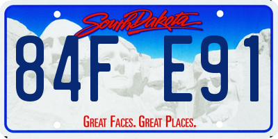 SD license plate 84FE91