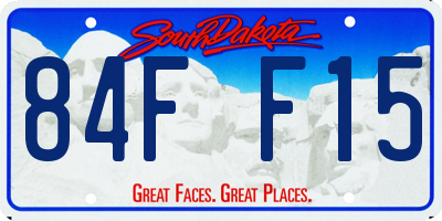 SD license plate 84FF15