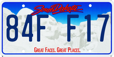SD license plate 84FF17