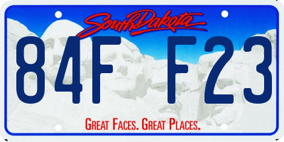 SD license plate 84FF23