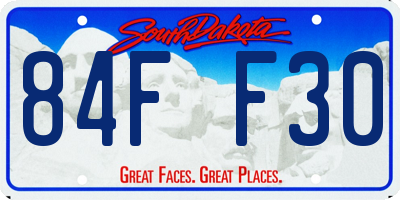 SD license plate 84FF30