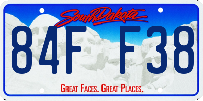 SD license plate 84FF38