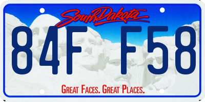 SD license plate 84FF58