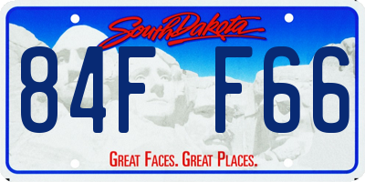 SD license plate 84FF66