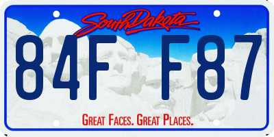 SD license plate 84FF87