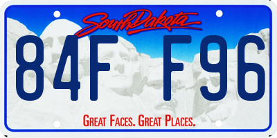 SD license plate 84FF96