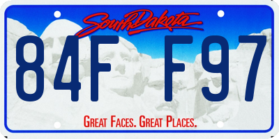 SD license plate 84FF97