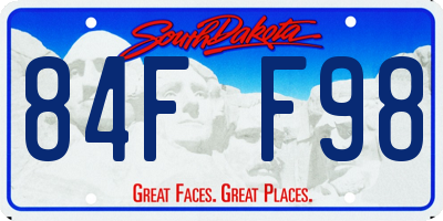 SD license plate 84FF98
