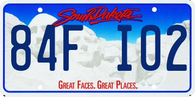 SD license plate 84FI02