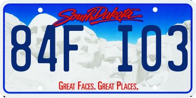 SD license plate 84FI03