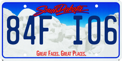 SD license plate 84FI06