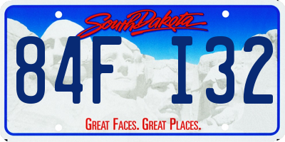 SD license plate 84FI32