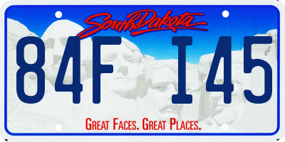 SD license plate 84FI45