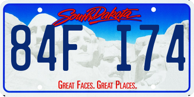 SD license plate 84FI74