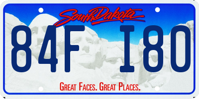 SD license plate 84FI80