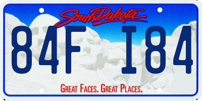 SD license plate 84FI84