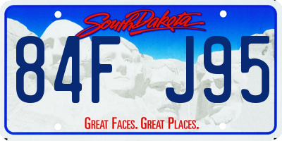 SD license plate 84FJ95