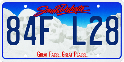 SD license plate 84FL28