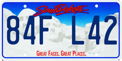 SD license plate 84FL42