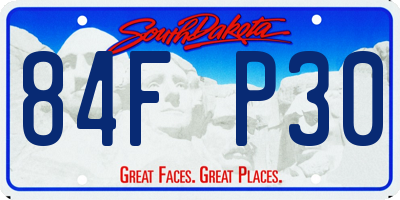SD license plate 84FP30