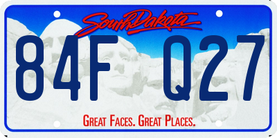 SD license plate 84FQ27