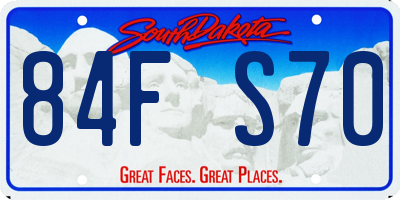 SD license plate 84FS70