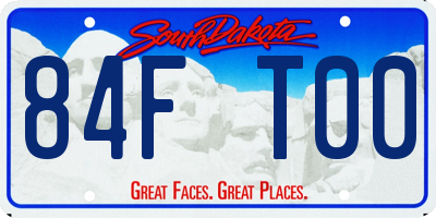 SD license plate 84FT00
